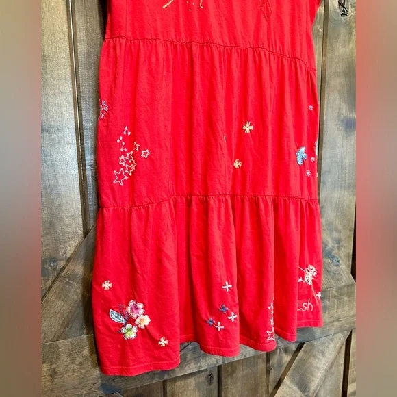 NWT Johnny Was Red Sleeveless Embroidered Dress Sz L - Picture 12 of 14